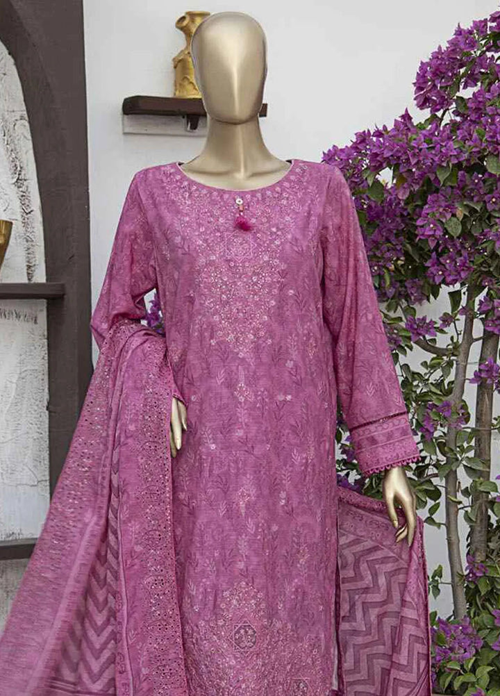 Meeraki By Hz Textiles Embroidered Khaddar Suit Unstitched 3 Piece HZ24MK MKE-34 - Winter Collection
