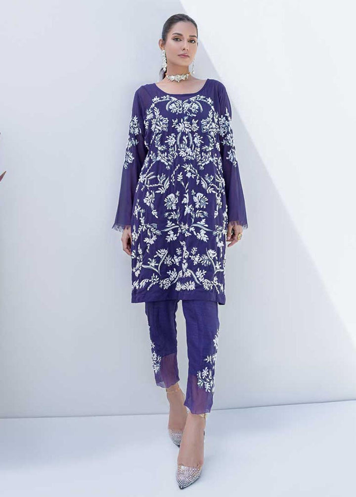 Jooray Kapray Pret Embroidered Silk 3 Piece Suit JK23M Porphyra