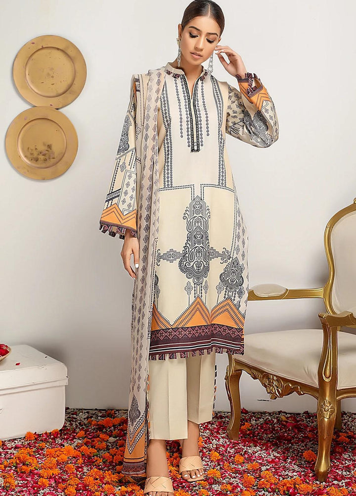 Meeral Printed Lawn Suits Unstitched 3 Piece MRL21-L2 08 Empress - Summer Collection