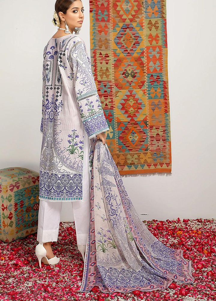 Meeral Printed Lawn Suits Unstitched 3 Piece MRL21-L2 10 Freesia - Summer Collection