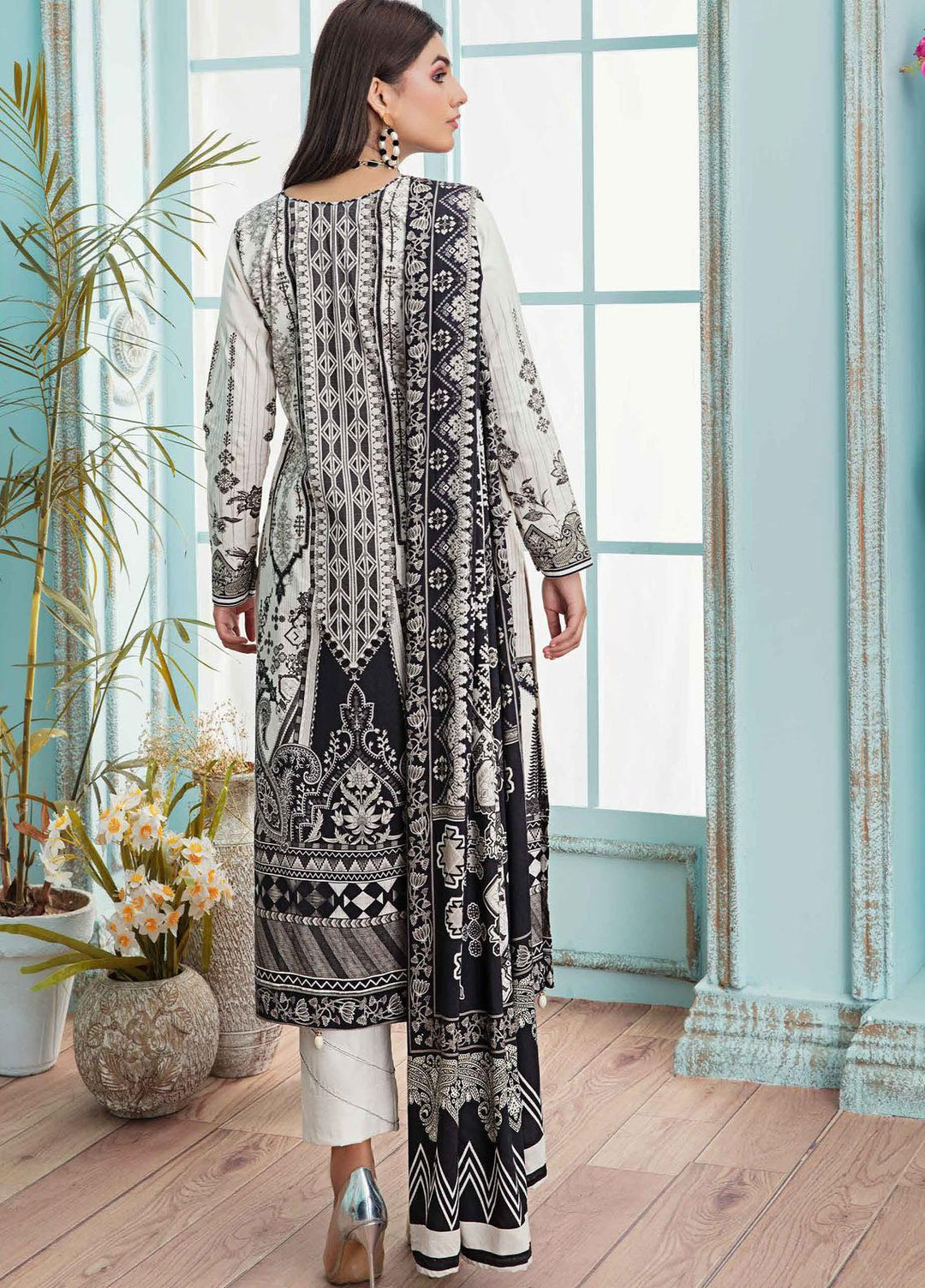 Meeral Printed Linen Suits Unstitched 3 Piece MRL21L-2 M-04 - Winter Collection