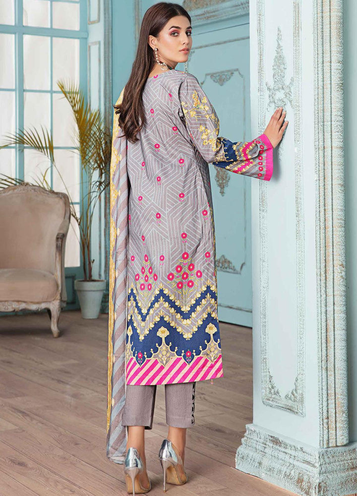 Meeral Printed Linen Suits Unstitched 3 Piece MRL21L-2 M-05 - Winter Collection