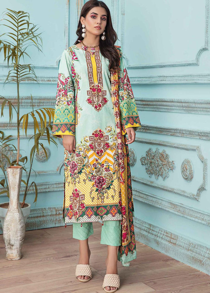 Meeral Printed Linen Suits Unstitched 3 Piece MRL21L-2 M-06 - Winter Collection