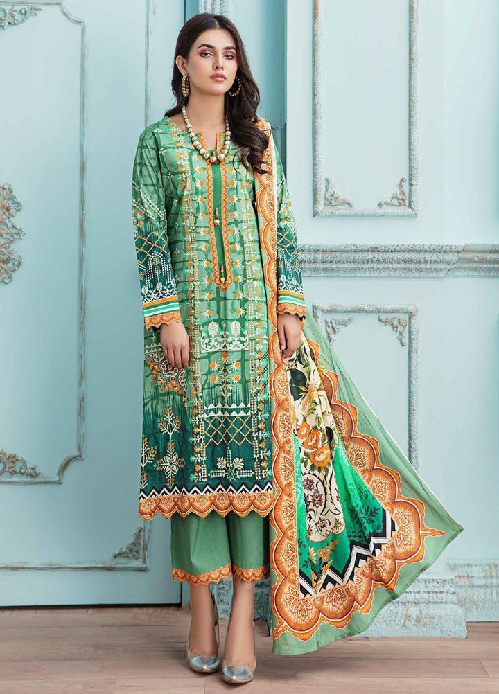 Meeral Printed Linen Suits Unstitched 3 Piece MRL21L-2 M-07 - Winter Collection