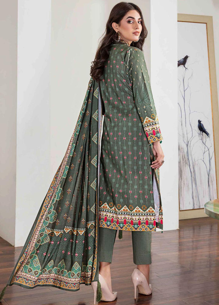 Meeral Printed Linen Suits Unstitched 3 Piece MRL21L MR-03 - Winter Collection