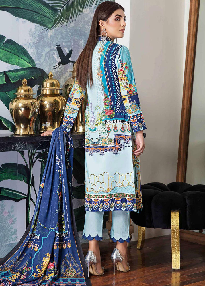 Meeral Printed Linen Suits Unstitched 3 Piece MRL21L MR-06 - Winter Collection