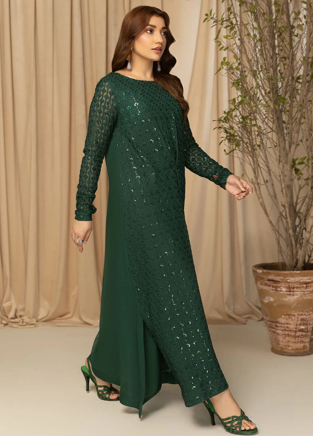 Meeral Pret Embroidered Chiffon 2 Piece Suit Heer