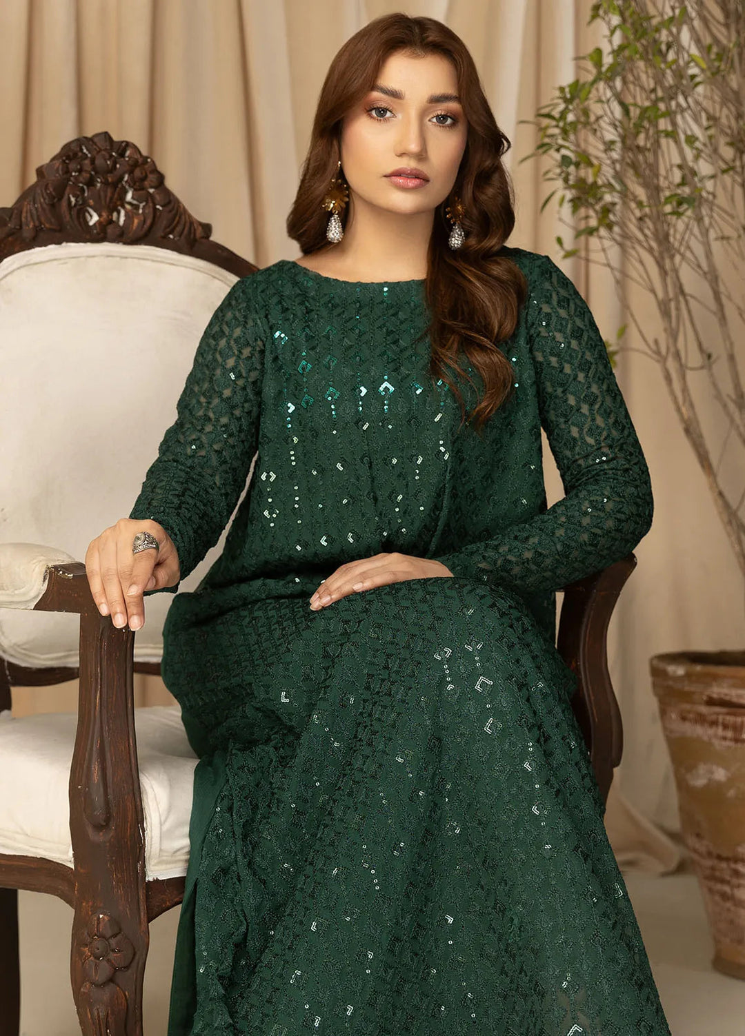 Meeral Pret Embroidered Chiffon 2 Piece Suit Heer