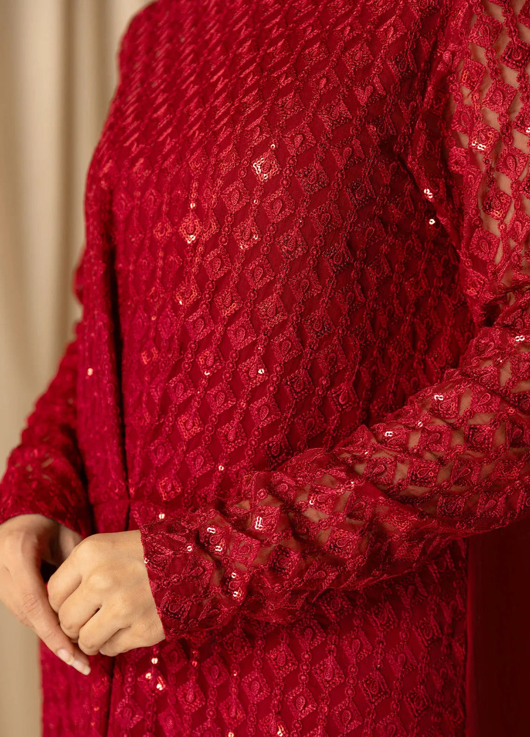 Meeral Pret Embroidered Chiffon 2 Piece Suit Moh