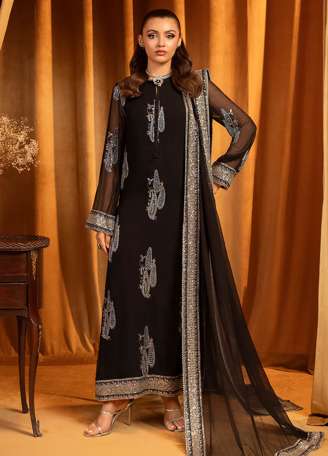 Meeral Pret Embroidered Chiffon 3 Piece Suit Ayliz