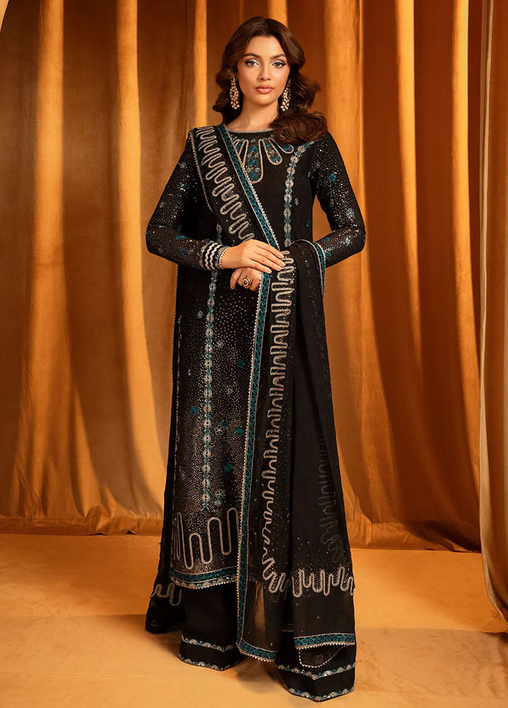 Meeral Pret Embroidered Chiffon 3 Piece Suit Ebene