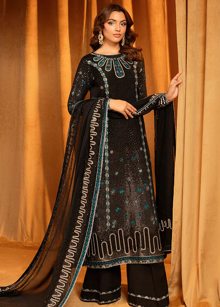 Meeral Pret Embroidered Chiffon 3 Piece Suit Ebene