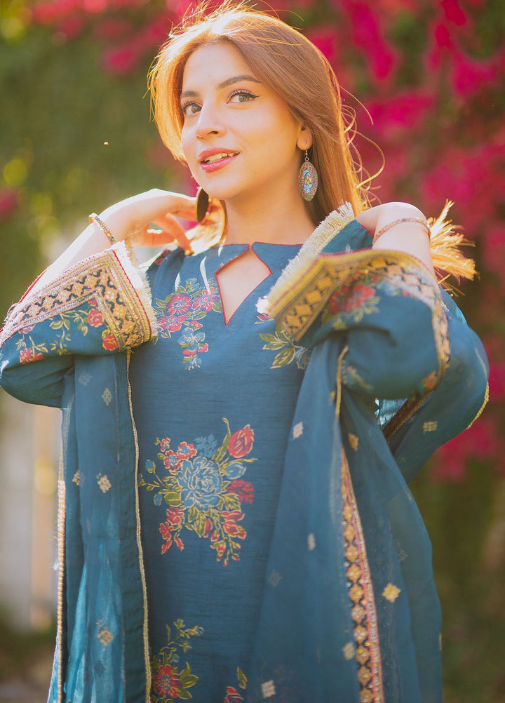 Meeral Pret Embroidered Chiffon 3 Piece Suit Fidos