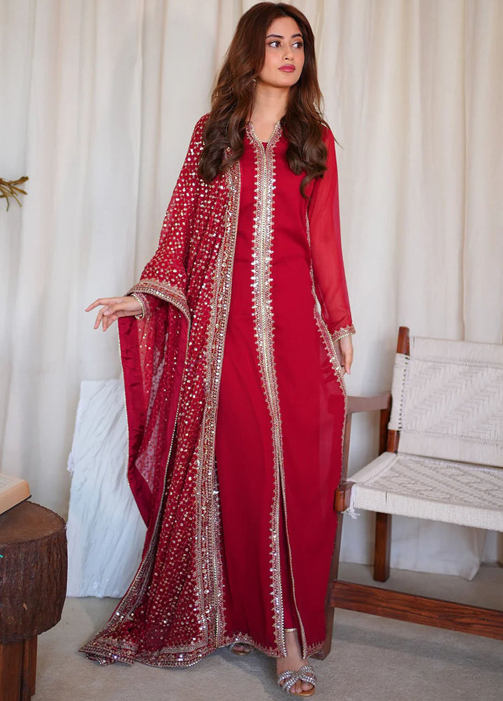 Meeral Pret Embroidered Chiffon 3 Piece Suit Gulnaar