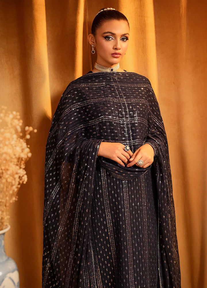 Meeral Pret Embroidered Chiffon 3 Piece Suit Lillium