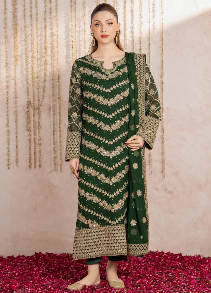 Meeral Pret Embroidered Chiffon 3 Piece Suit Mifrah