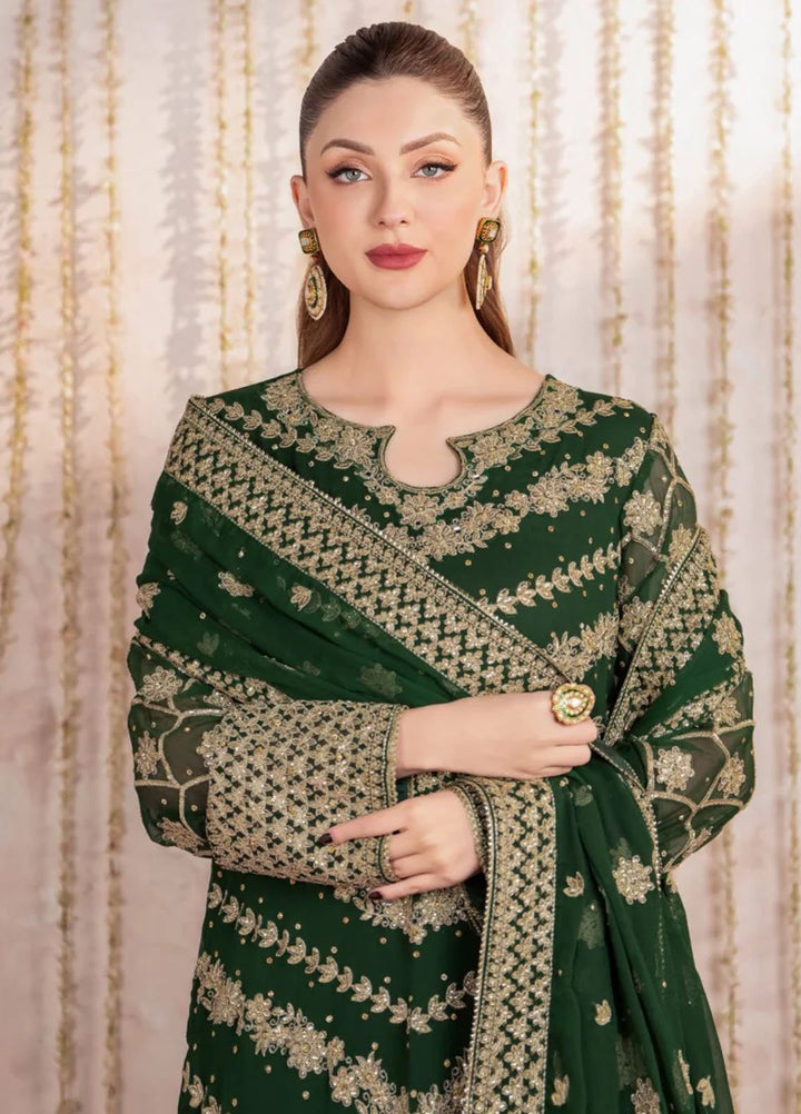 Meeral Pret Embroidered Chiffon 3 Piece Suit Mifrah