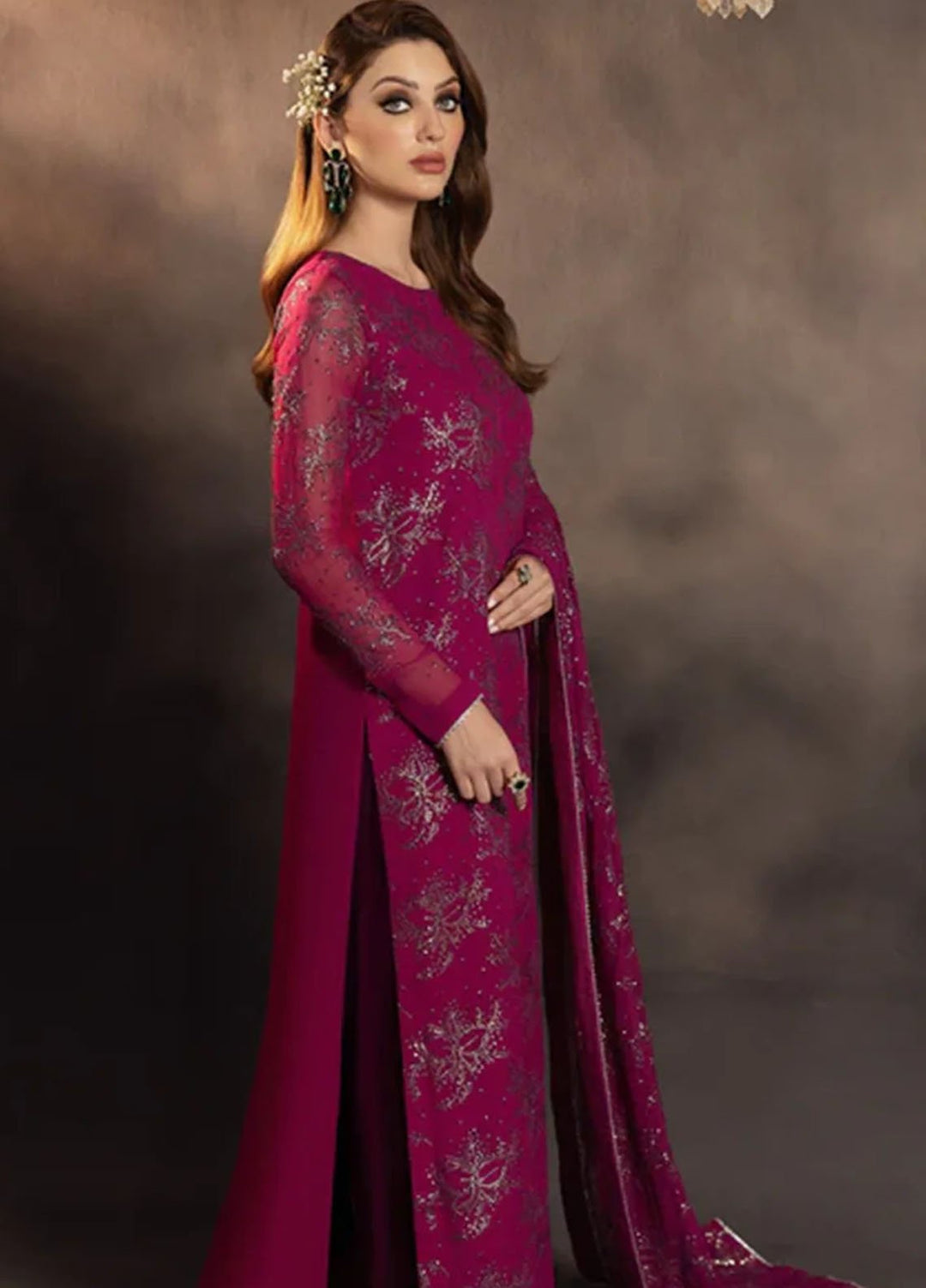 Meeral Pret Embroidered Chiffon 3 Piece Suit Rania