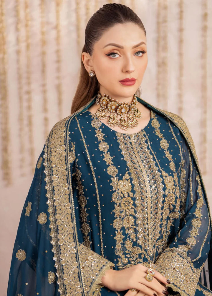 Meeral Pret Embroidered Chiffon 3 Piece Suit Roop