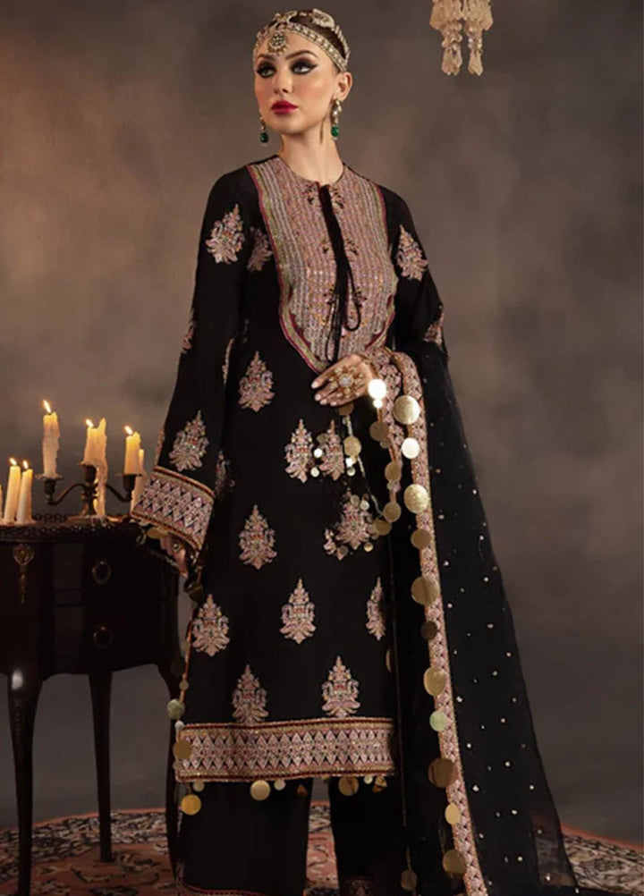 Meeral Pret Embroidered Raw Silk 3 Piece Suit Anisa