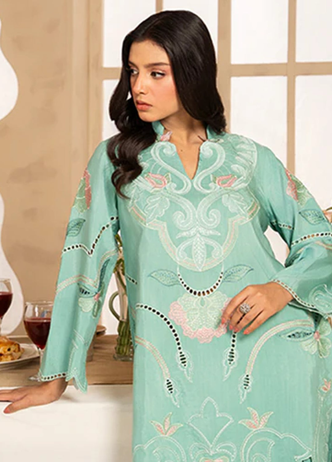 Meeral Pret Embroidered Lawn 2 Piece Suit COR-002