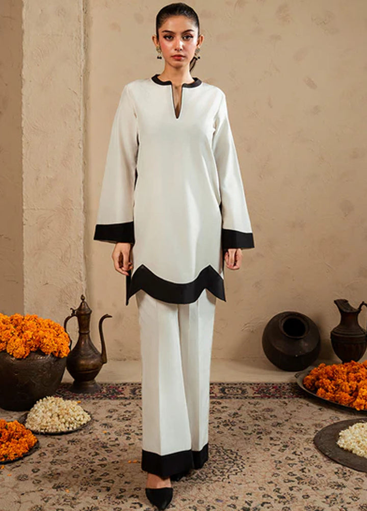 Meeral Pret Plain Raw Silk 2 Piece Suit SOL-001-V2