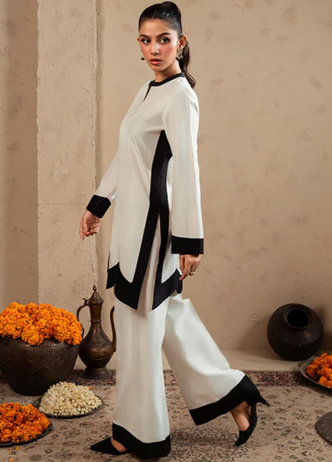 Meeral Pret Plain Raw Silk 2 Piece Suit SOL-001-V2