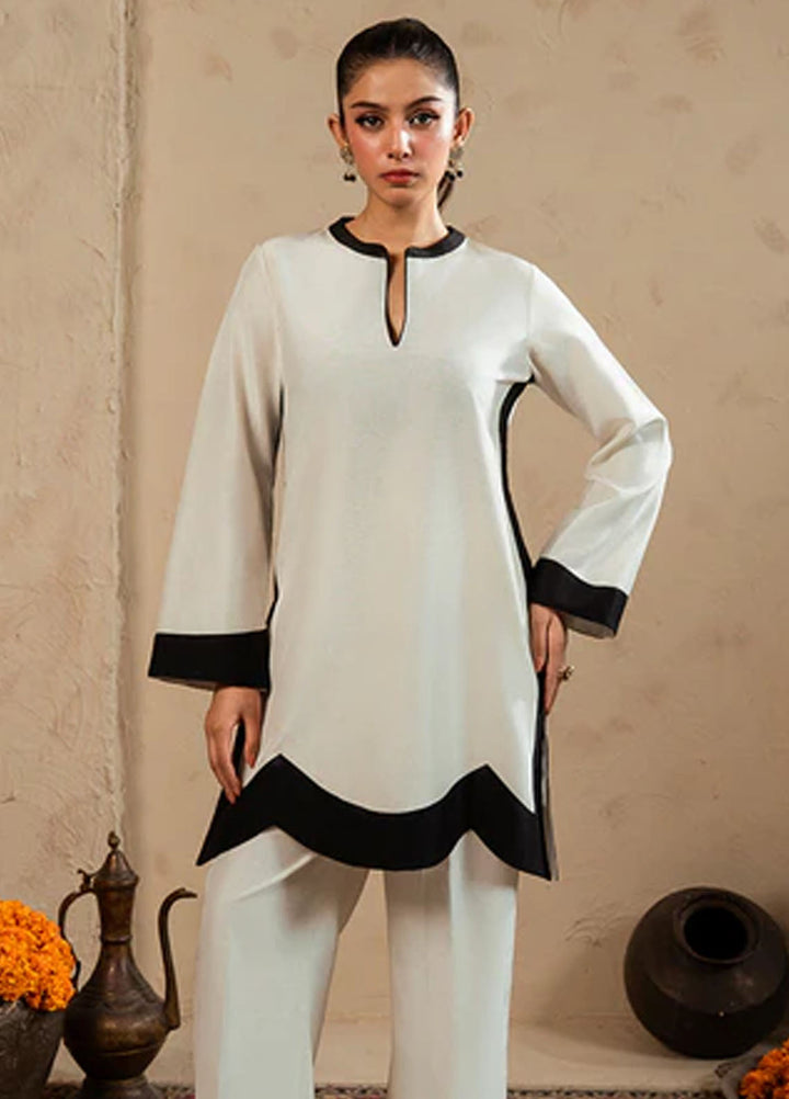 Meeral Pret Plain Raw Silk 2 Piece Suit SOL-001-V2