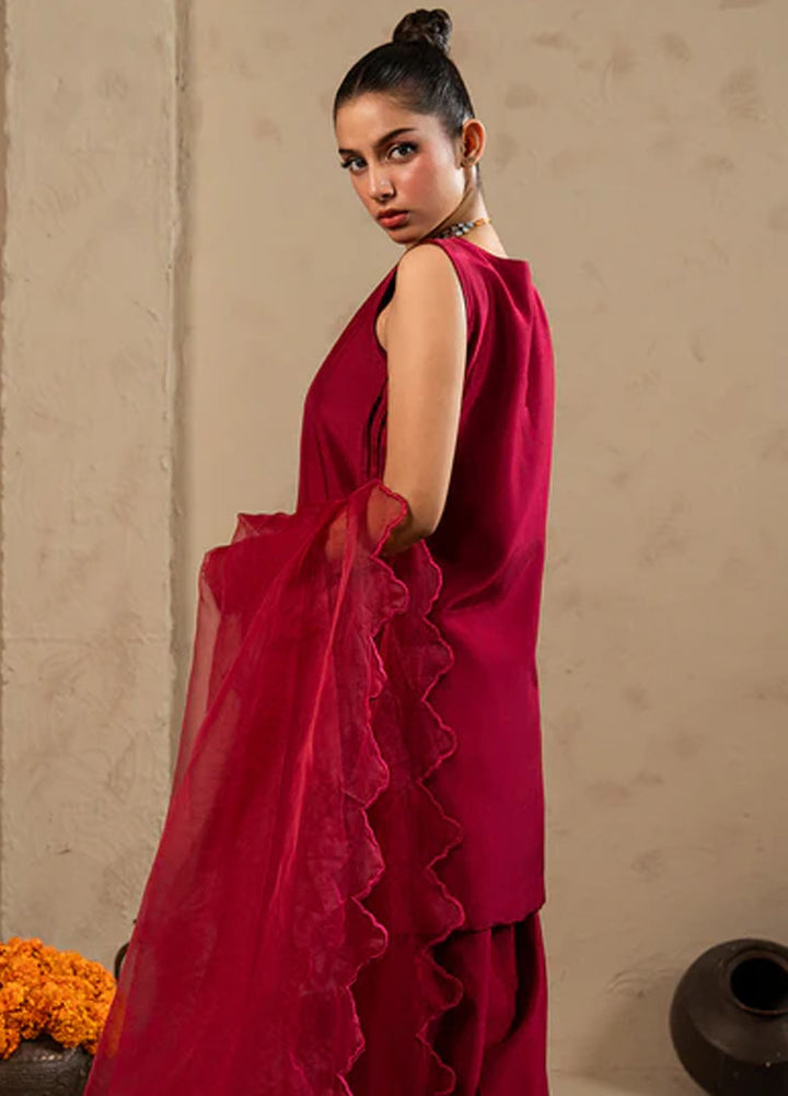 Meeral Pret Plain Raw Silk 2 Piece Suit SOL-003-V2