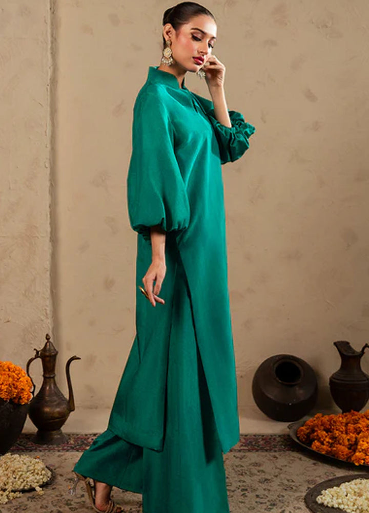 Meeral Pret Plain Raw Silk 2 Piece Suit SOL-004-V2