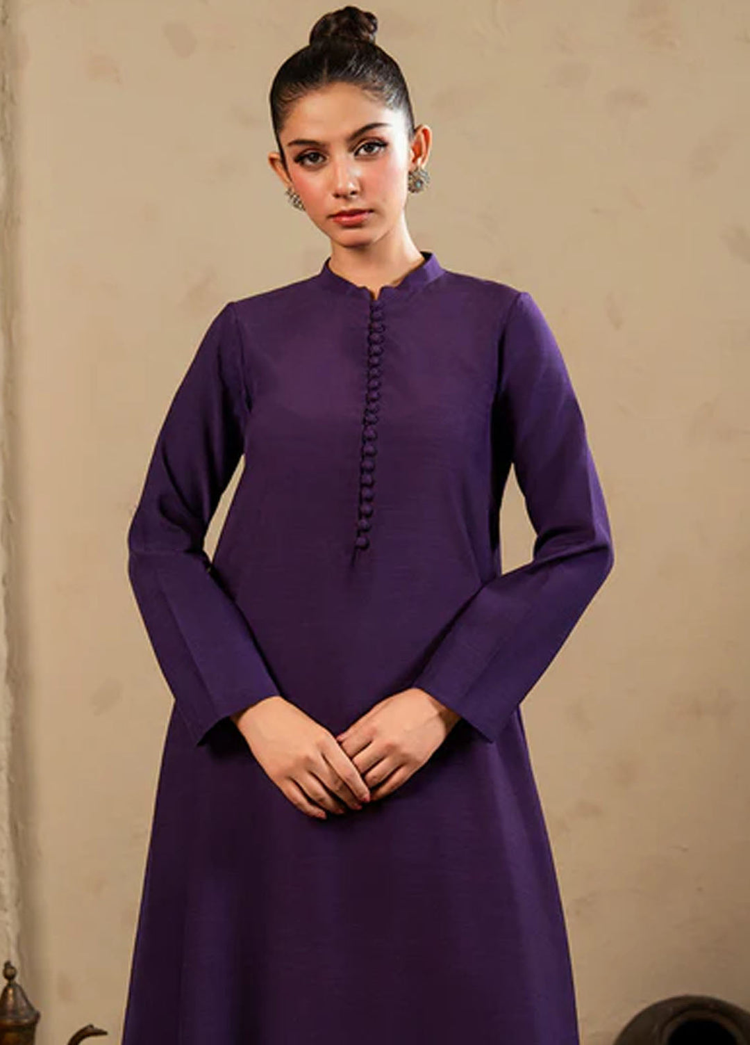 Meeral Pret Plain Raw Silk 2 Piece Suit SOL-005-V2