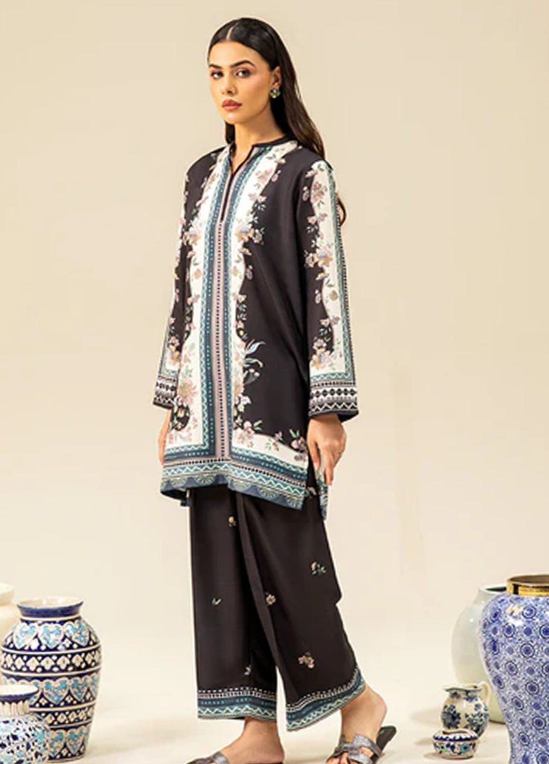 Meeral Pret Printed Lawn 2 Piece Suit MBC-008