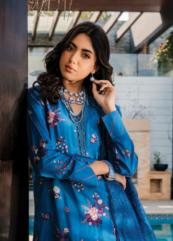 Meeras By Florent Embroidered Lawn Suits Unstitched 3 Piece FL23M FL-1A - Summer Collection