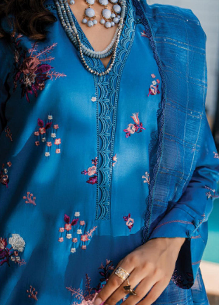 Meeras By Florent Embroidered Lawn Suits Unstitched 3 Piece FL23M FL-1A - Summer Collection