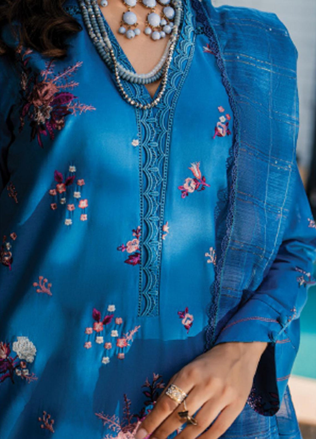 Meeras By Florent Embroidered Lawn Suits Unstitched 3 Piece FL23M FL-1A - Summer Collection