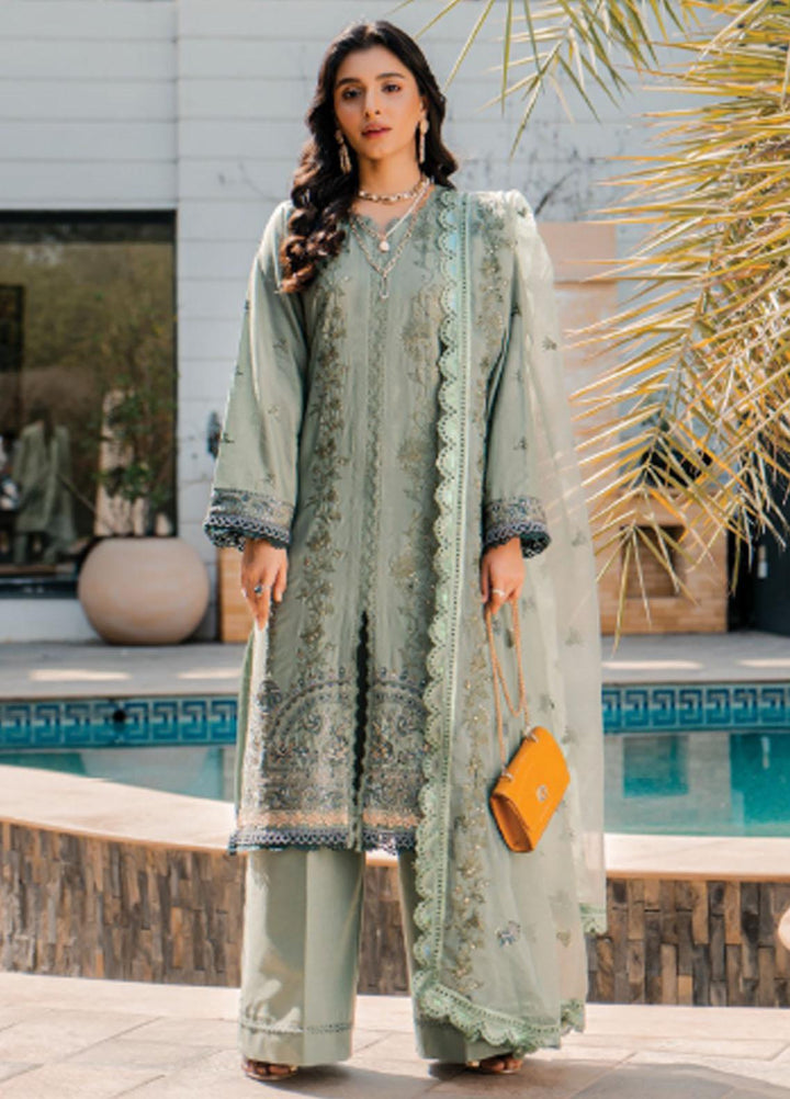 Meeras By Florent Embroidered Lawn Suits Unstitched 3 Piece FL23M FL-3A - Summer Collection