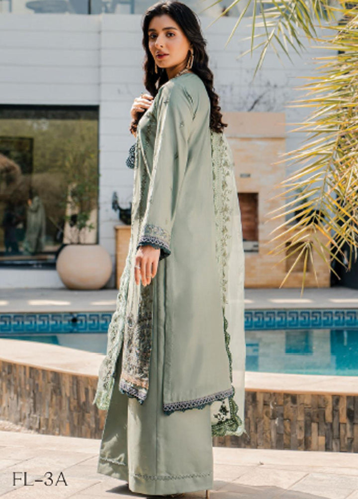 Meeras By Florent Embroidered Lawn Suits Unstitched 3 Piece FL23M FL-3A - Summer Collection