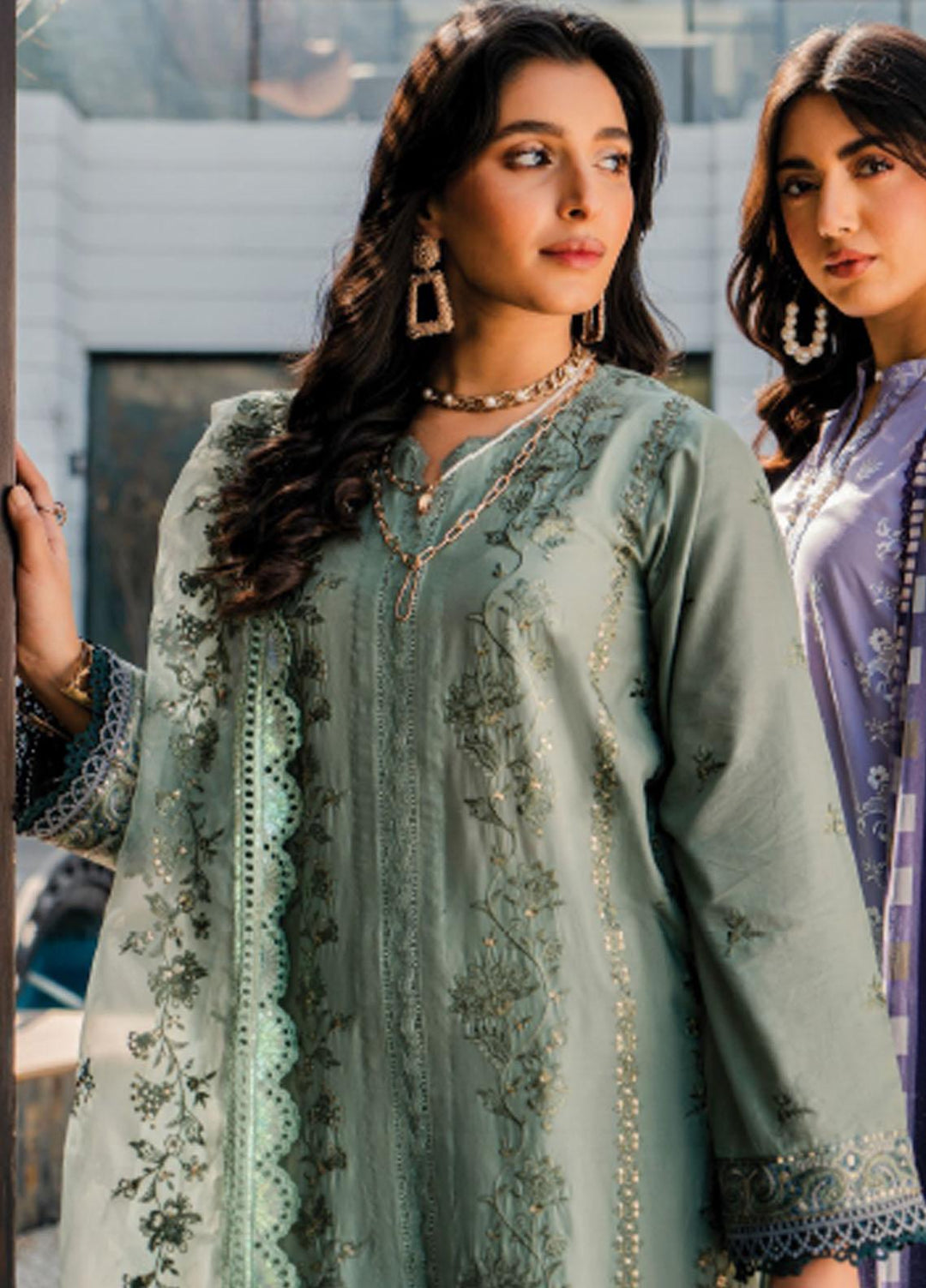 Meeras By Florent Embroidered Lawn Suits Unstitched 3 Piece FL23M FL-3A - Summer Collection