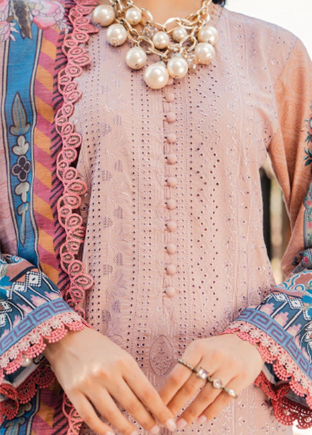 Meeras By Florent Embroidered Lawn Suits Unstitched 3 Piece FL23M FL-5A - Summer Collection