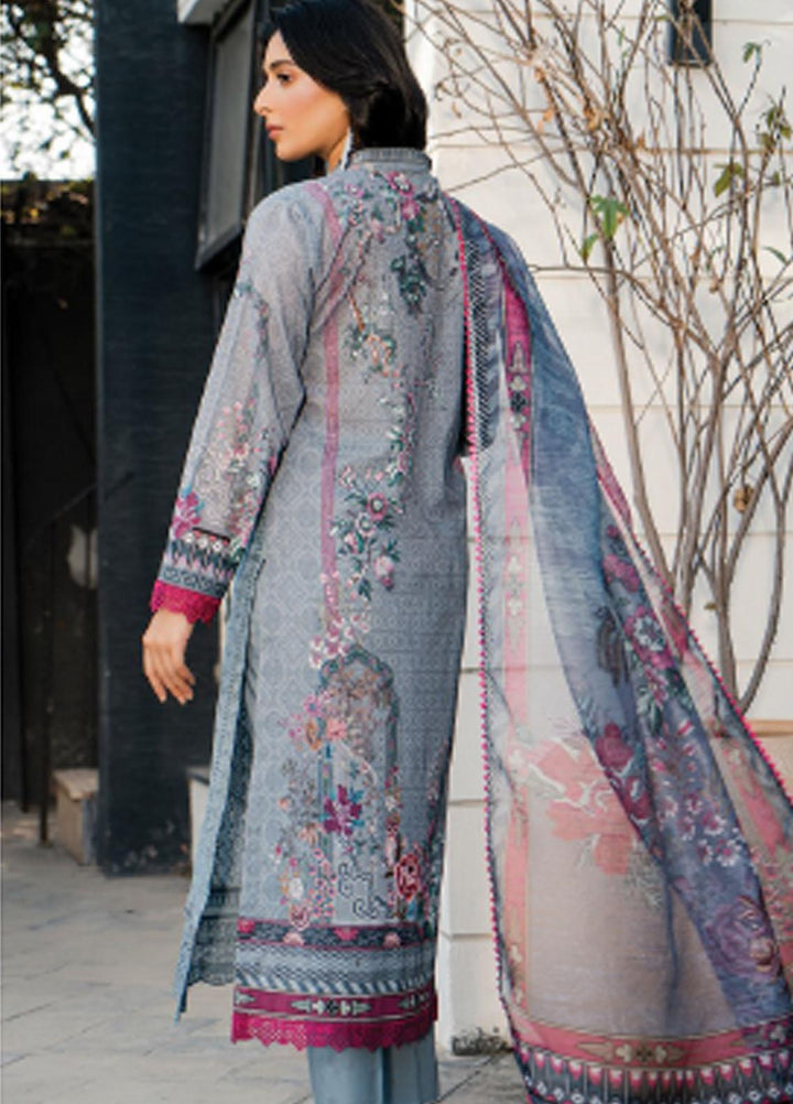 Meeras By Florent Embroidered Lawn Suits Unstitched 3 Piece FL23M FL-5B - Summer Collection
