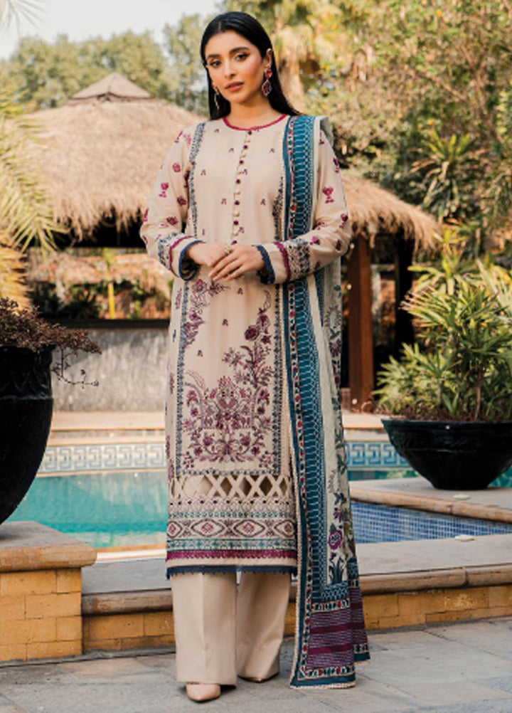 Meeras By Florent Embroidered Lawn Suits Unstitched 3 Piece FL23M FL-6B - Summer Collection