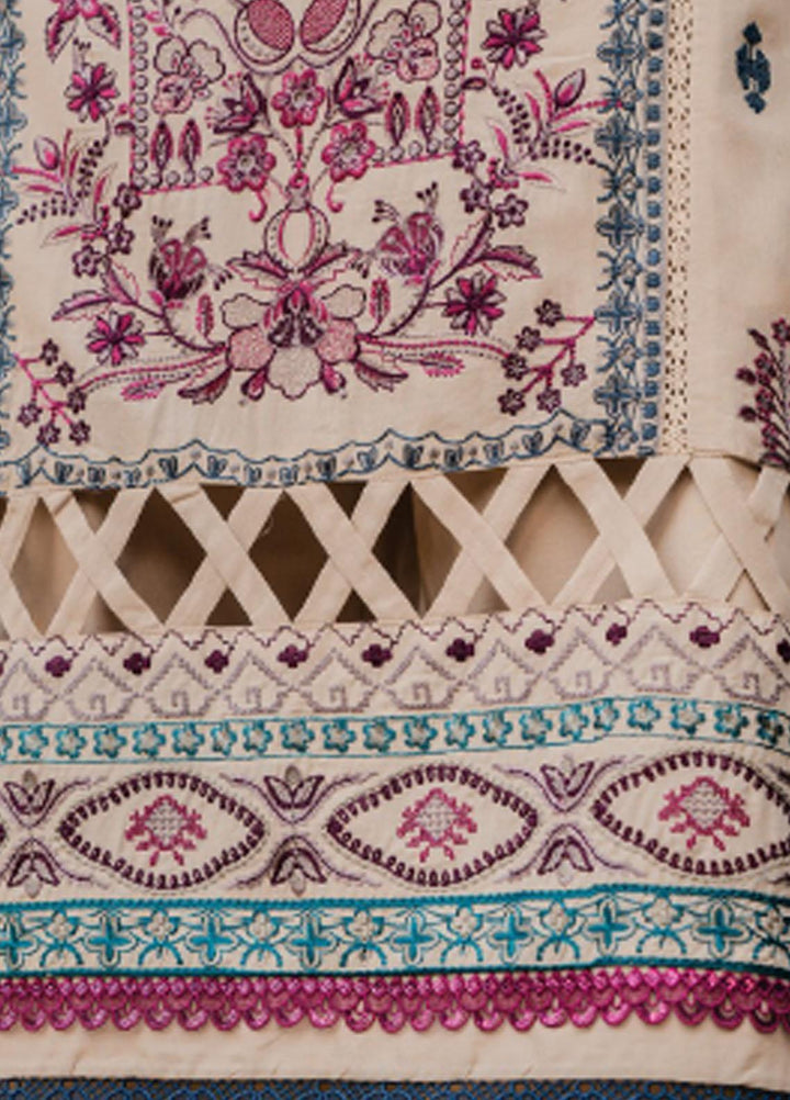 Meeras By Florent Embroidered Lawn Suits Unstitched 3 Piece FL23M FL-6B - Summer Collection