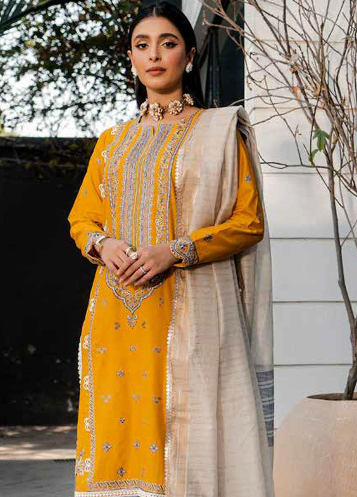 Meeras By Florent Embroidered Lawn Suits Unstitched 3 Piece FL23M FL-7A - Summer Collection