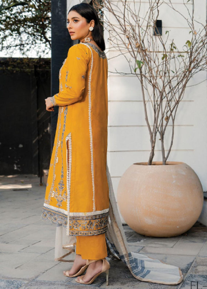 Meeras By Florent Embroidered Lawn Suits Unstitched 3 Piece FL23M FL-7A - Summer Collection