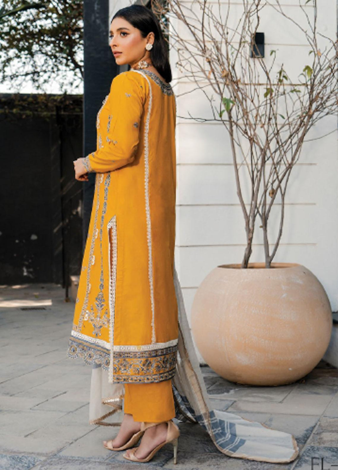 Meeras By Florent Embroidered Lawn Suits Unstitched 3 Piece FL23M FL-7A - Summer Collection