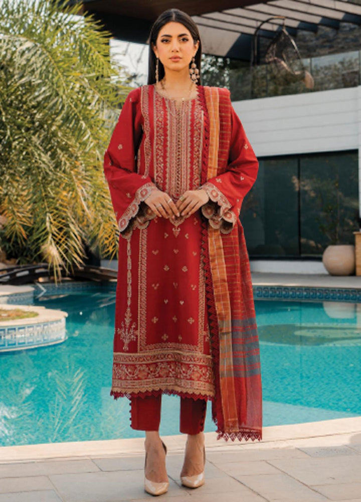 Meeras By Florent Embroidered Lawn Suits Unstitched 3 Piece FL23M FL-7B - Summer Collection