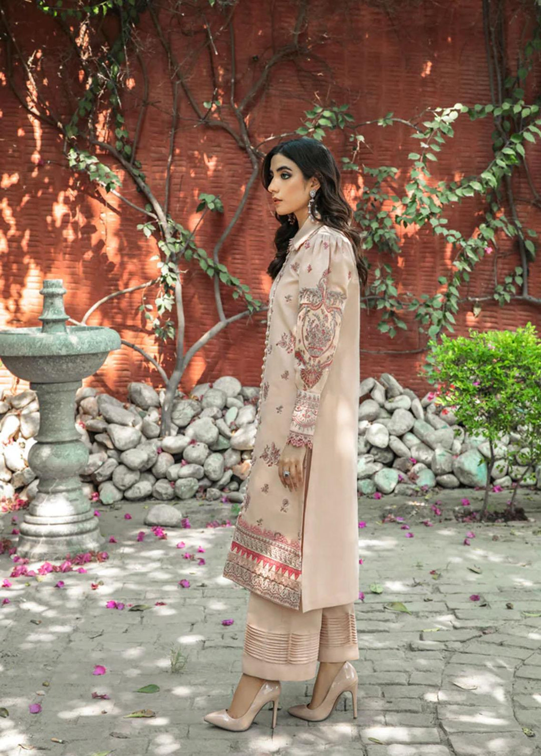 Meeras by Florent Embroidered Khaddar Suits Unstitched 3 Piece FL22M FL 1A - Winter Collection