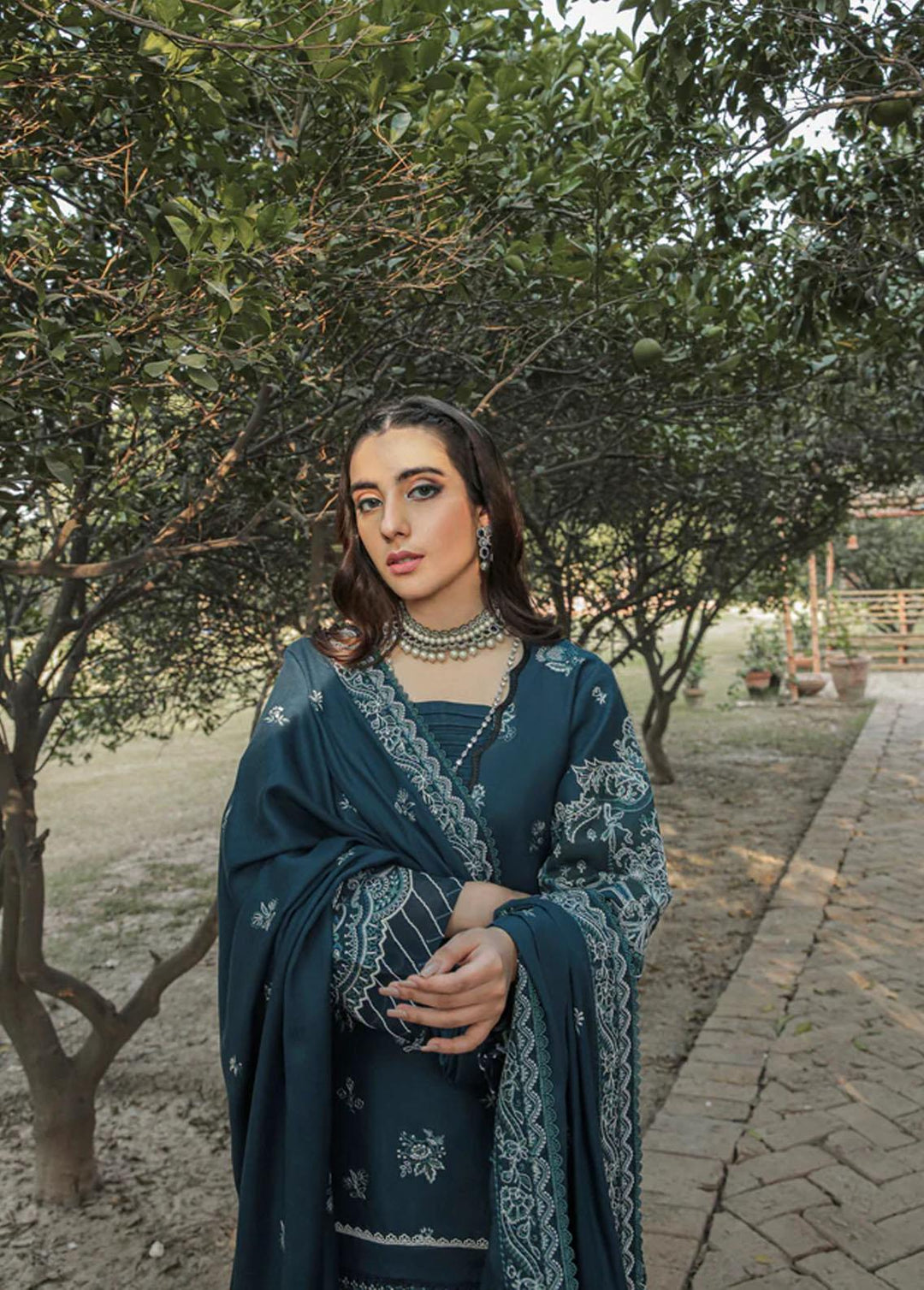 Meeras by Florent Embroidered Khaddar Suits Unstitched 3 Piece FL22M FL 1B - Winter Collection