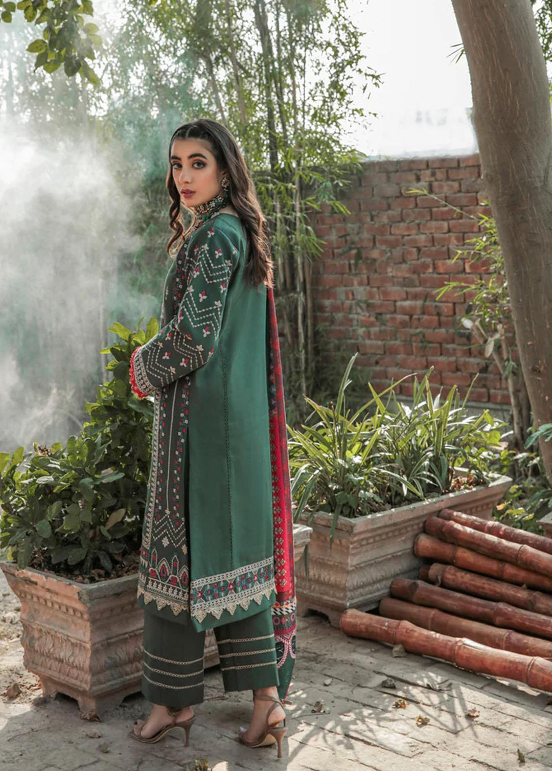 Meeras by Florent Embroidered Khaddar Suits Unstitched 3 Piece FL22M FL 3A - Winter Collection