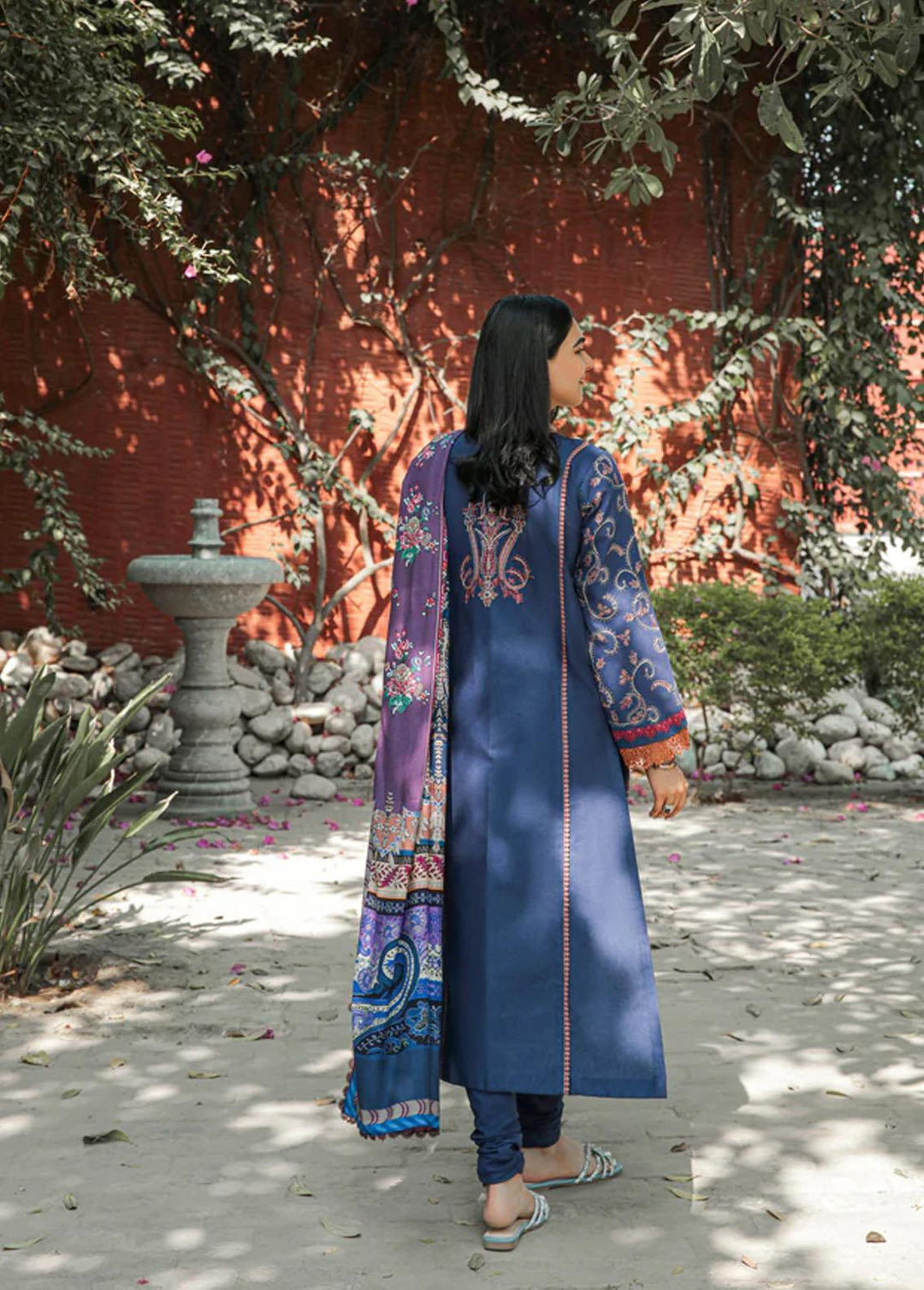 Meeras by Florent Embroidered Khaddar Suits Unstitched 3 Piece FL22M FL 4A - Winter Collection